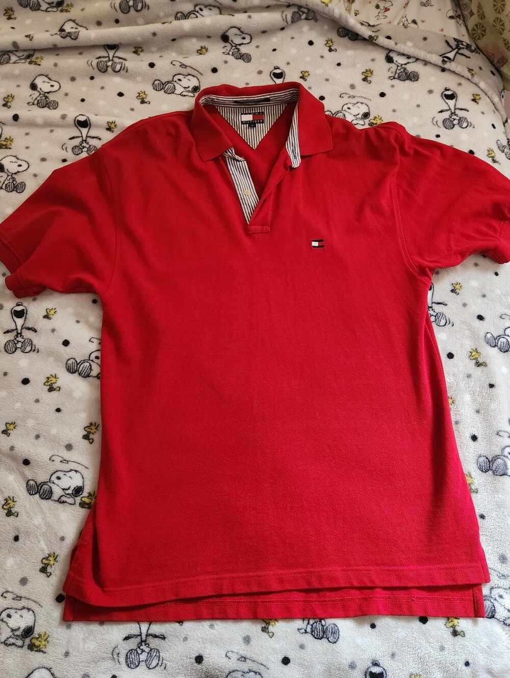 Tommy Hilfiger Red Cotton Polo